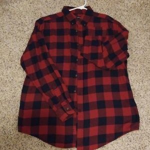 Great Condition Red Plaid Button Down Shirt